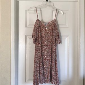 Cold shoulder midi dress